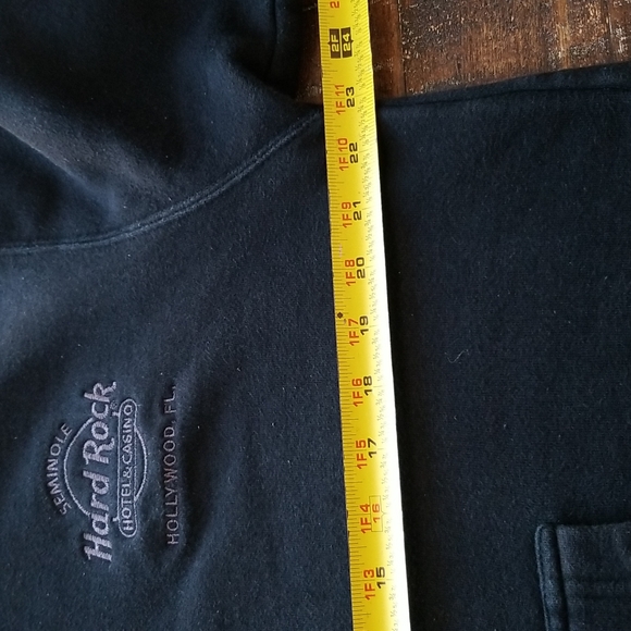 Hardrock Cafe Hollywood Florida Black Hoodie Men's Small - Picture 6 of 8